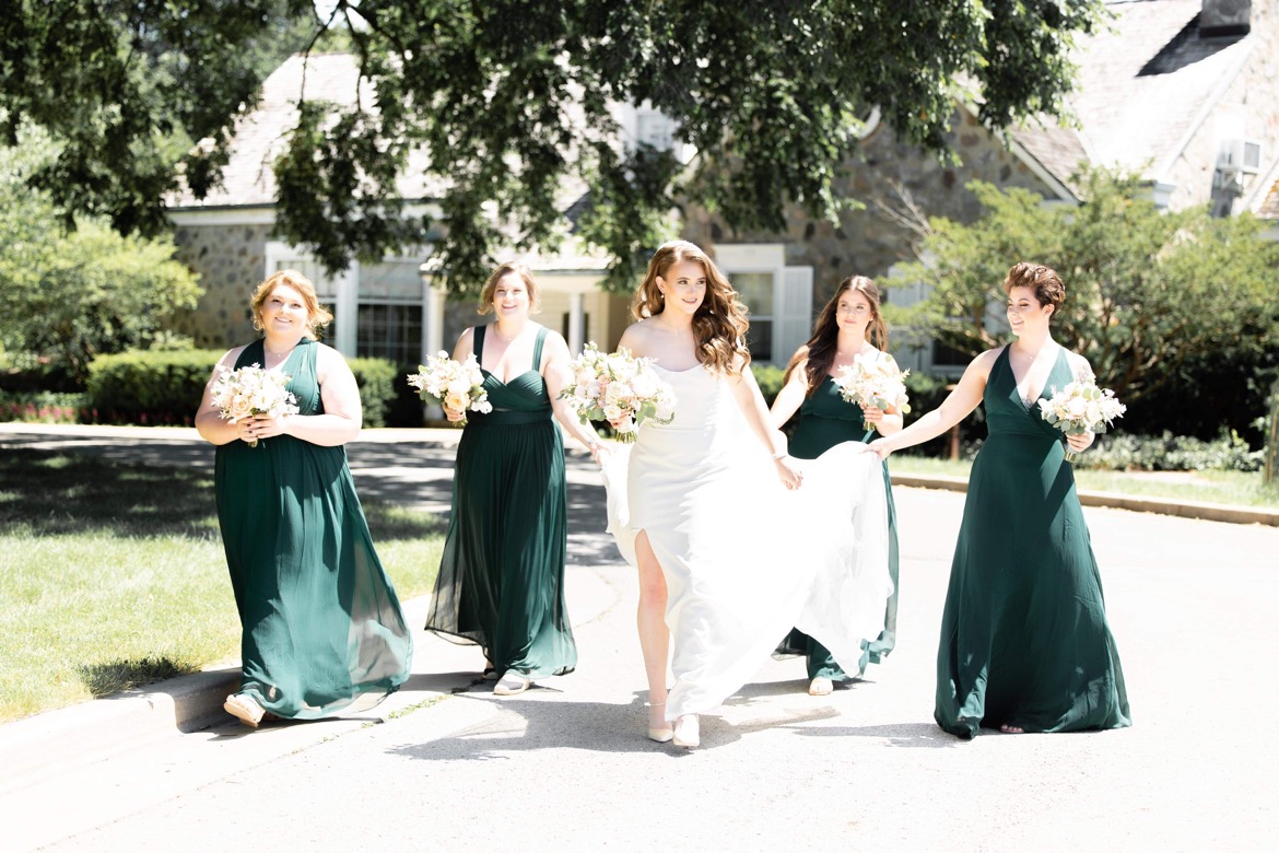 A group of women in dresses