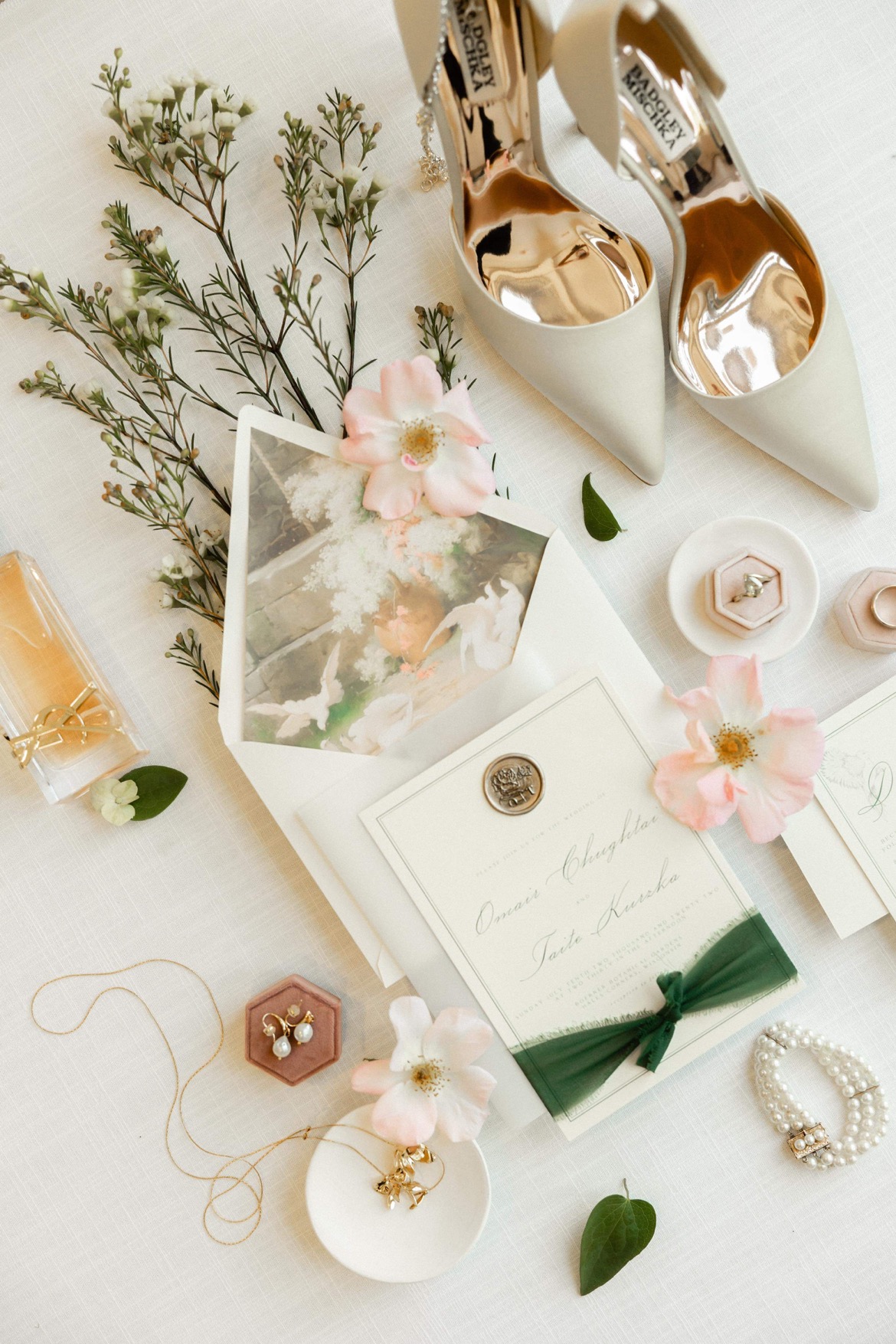 A table with flowers and a vase