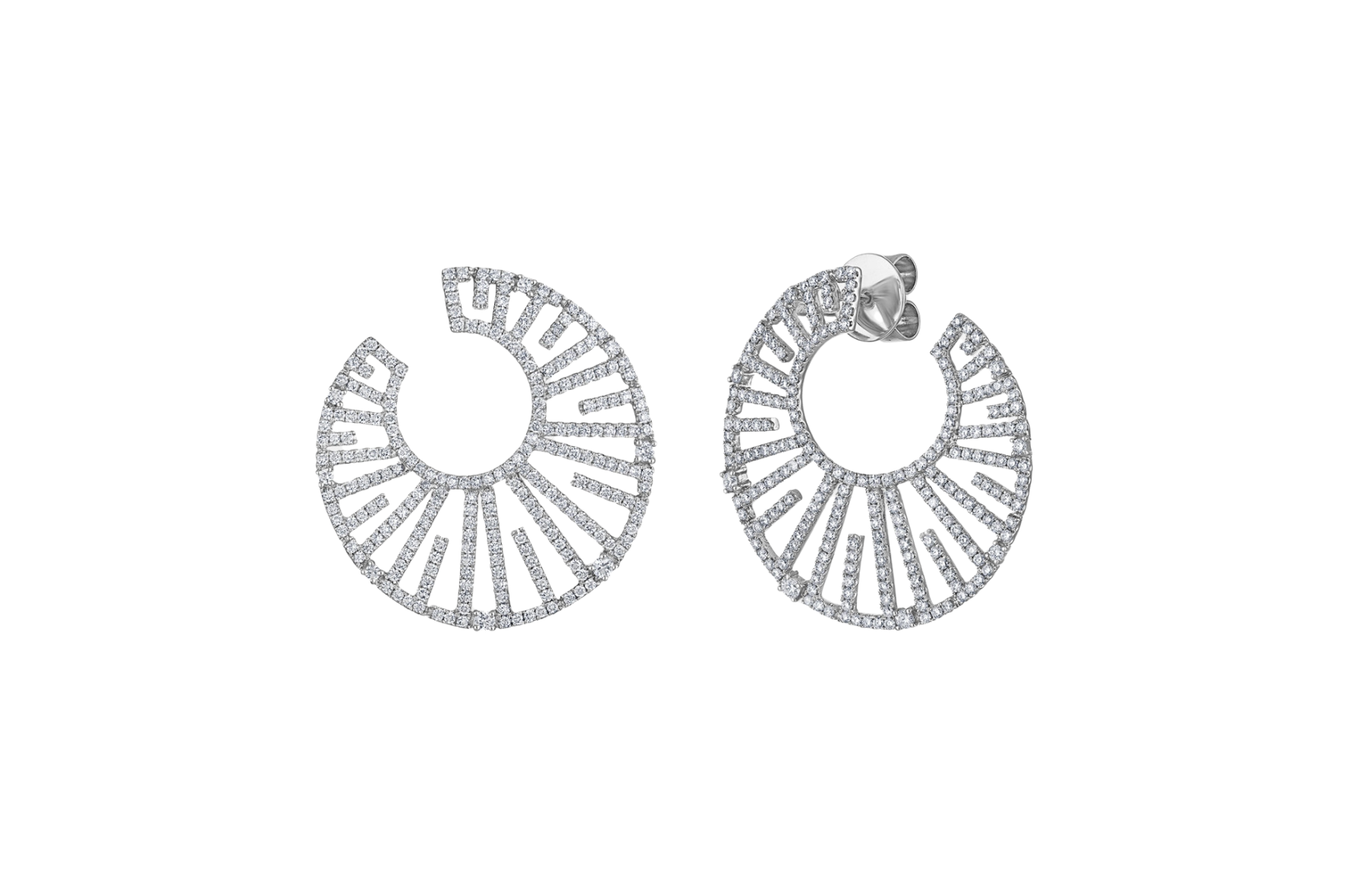 Diamond Swirl Earrings Diamond Swirl Earrings