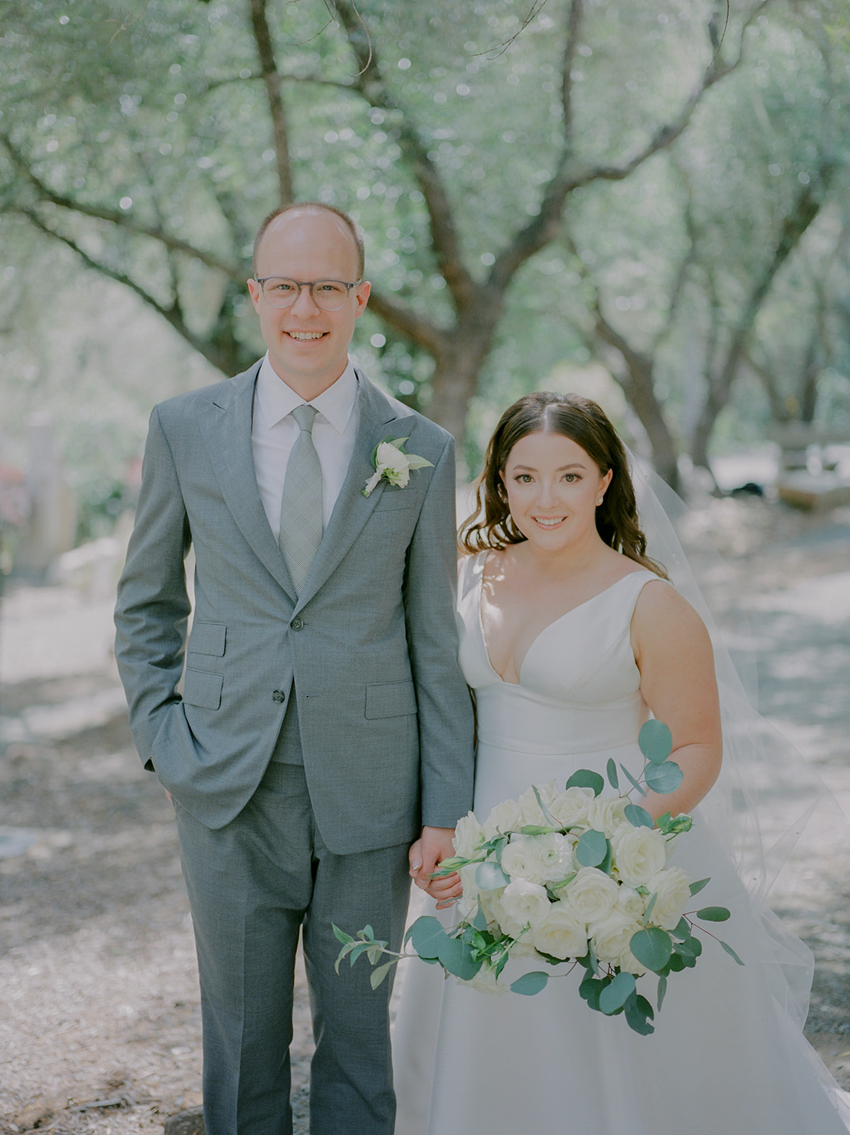 A couple posing for a picture